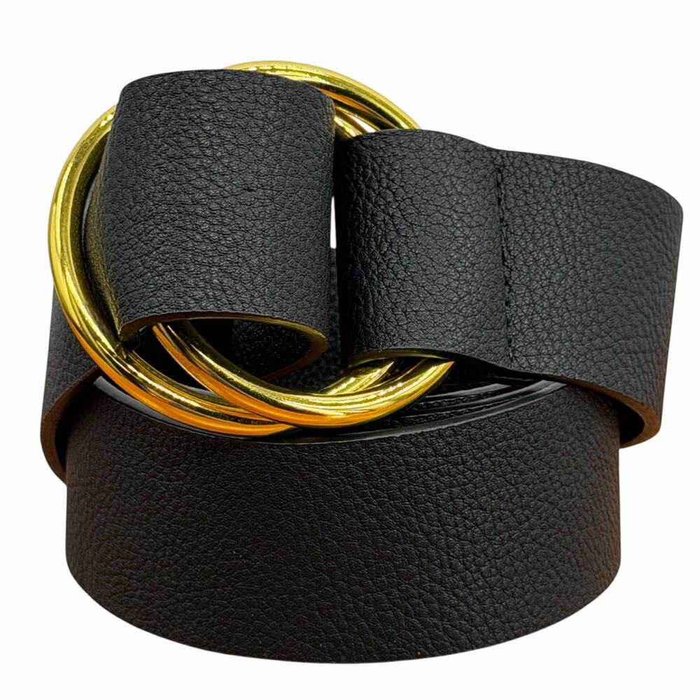 B-Low The Belt Tumble Vegan Leather Wrap Belt Women L/XL Black Modern Minimalist - Picture 4 of 11
